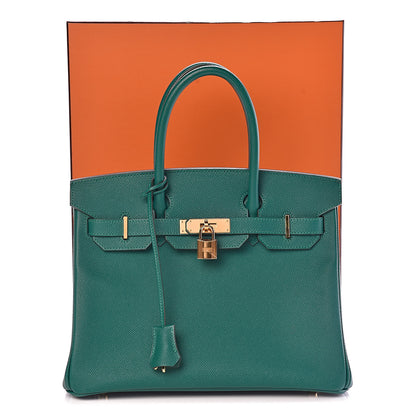 Hermes Epsom Birkin 30 Malachite 33 of 33