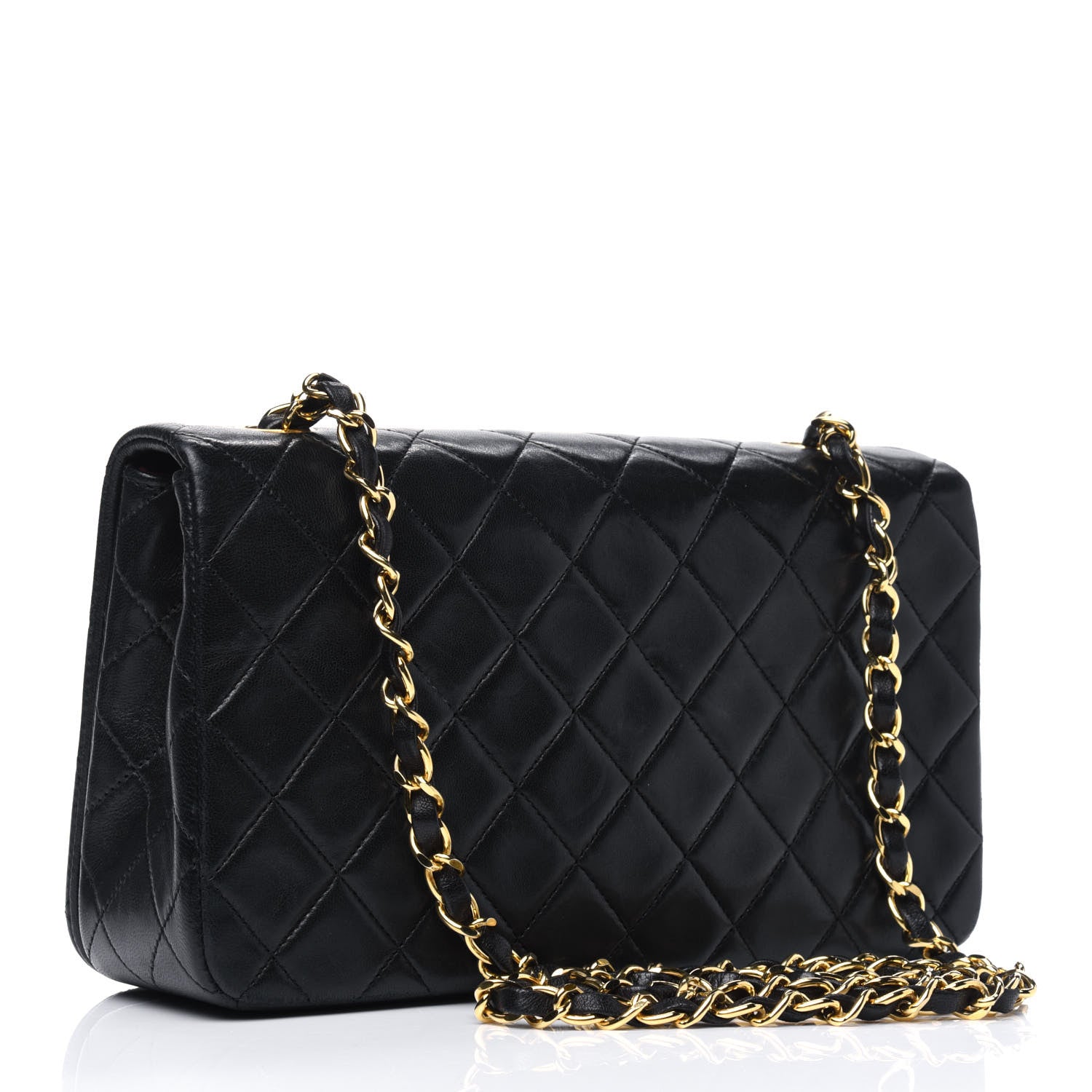 Chanel Lambskin Quilted Medium Single Flap Black 2 of 4