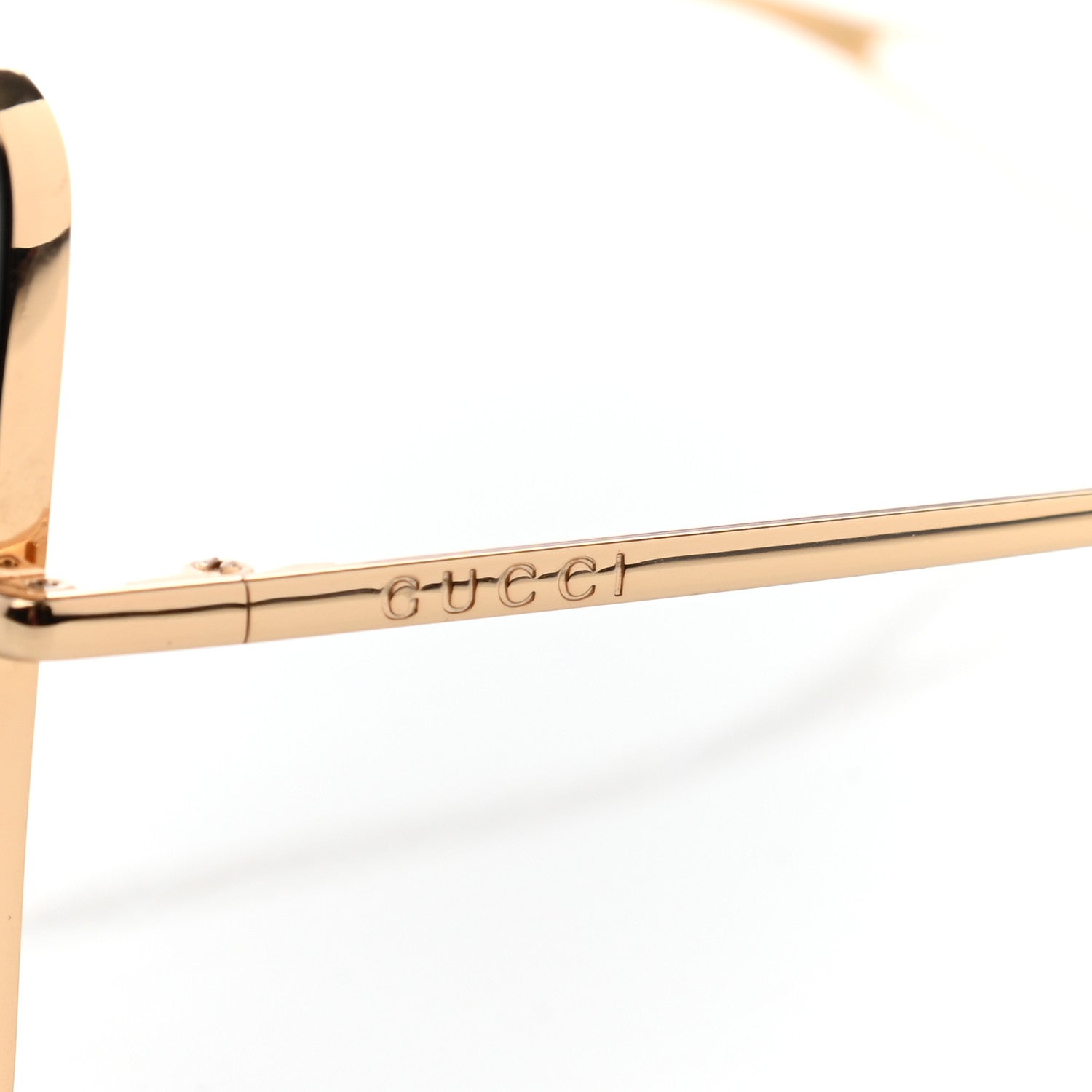 Gucci Square Frame GG0436S Sunglasses Black Gold 7 of 9