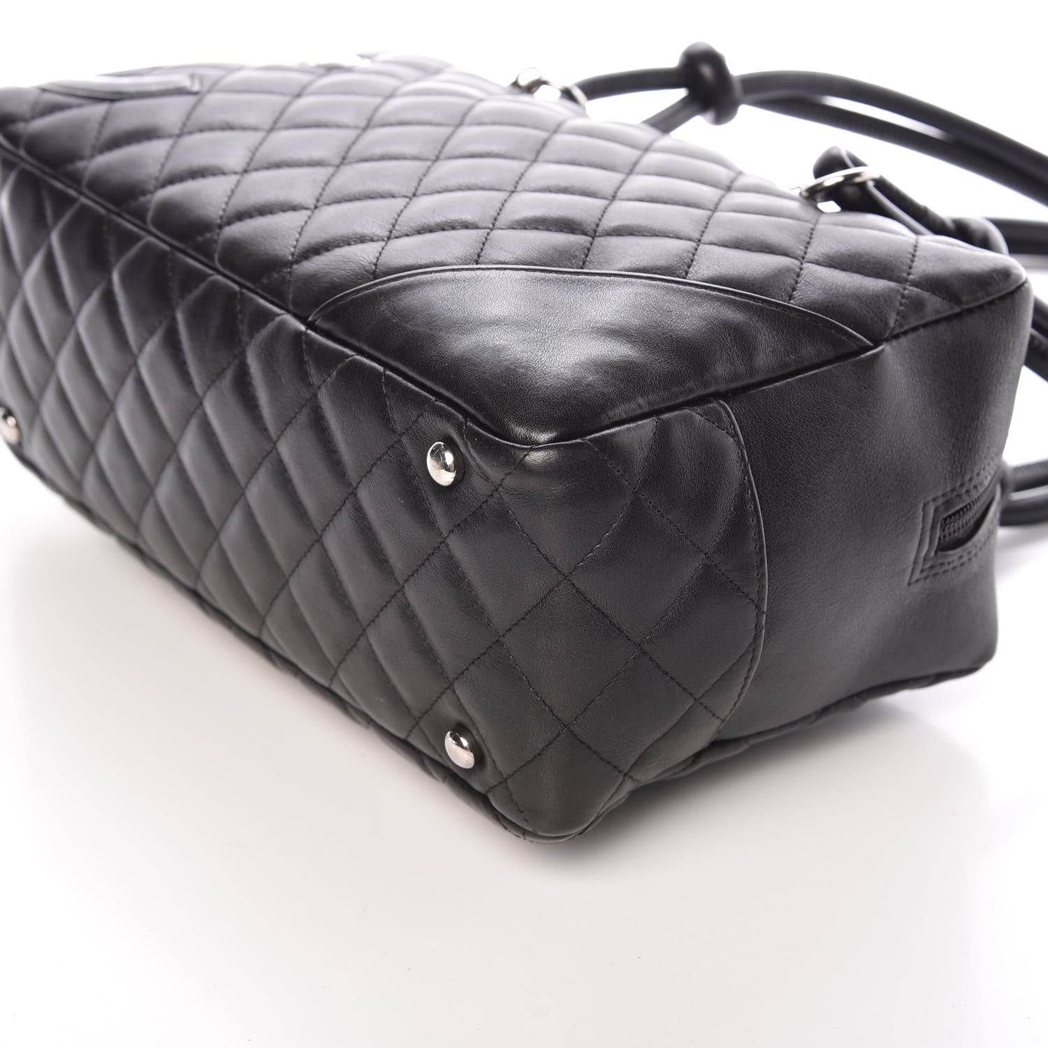 Chanel Calfskin Quilted Large Cambon Bowler Black 8 of 11