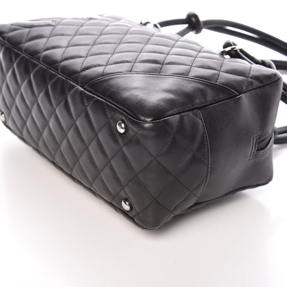 Chanel Calfskin Quilted Large Cambon Bowler Black 8 of 11