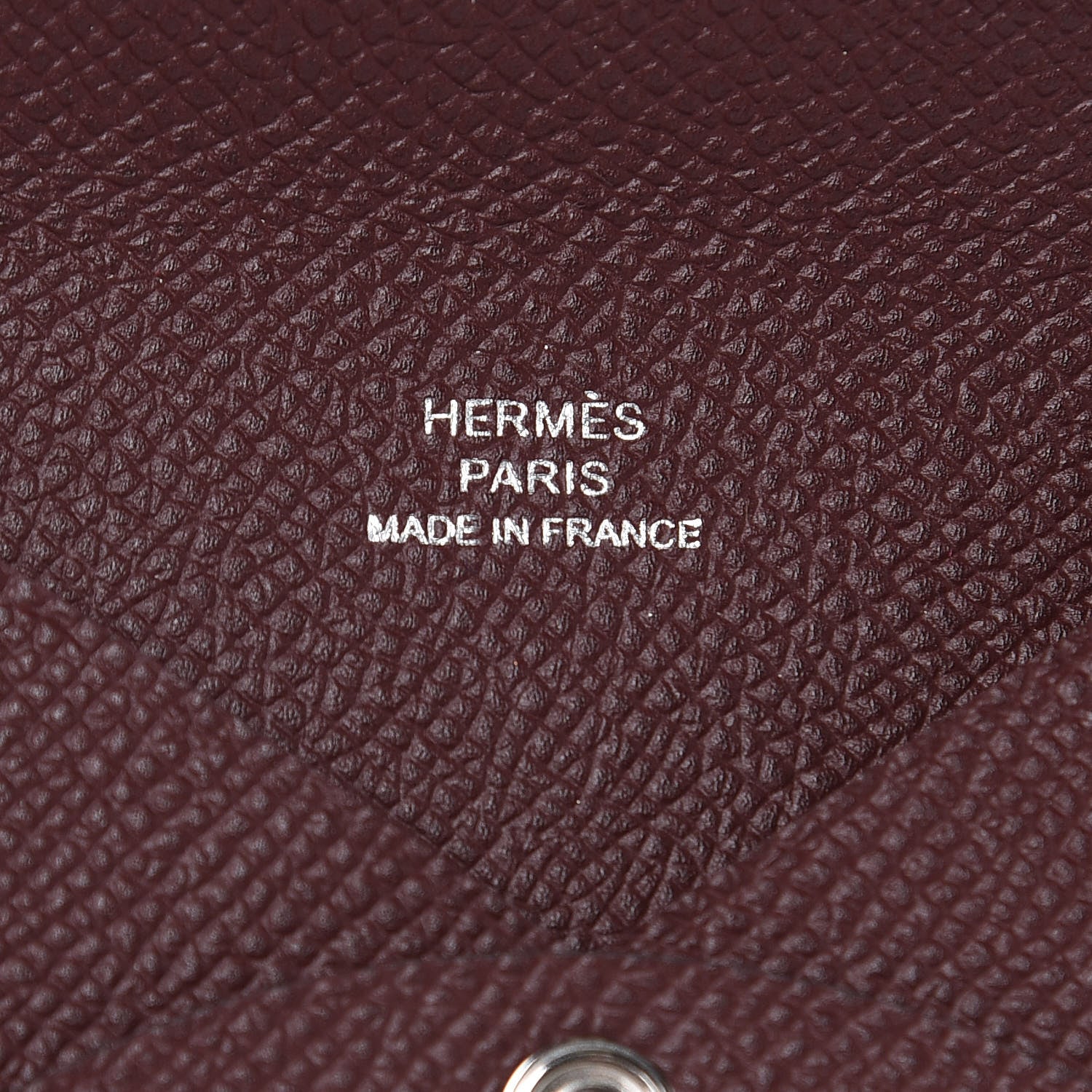 Hermes Epsom Calvi Card Case Bordeaux 6 of 7