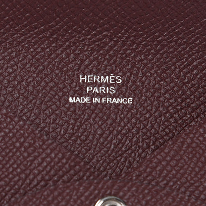 Hermes Epsom Calvi Card Case Bordeaux 6 of 7