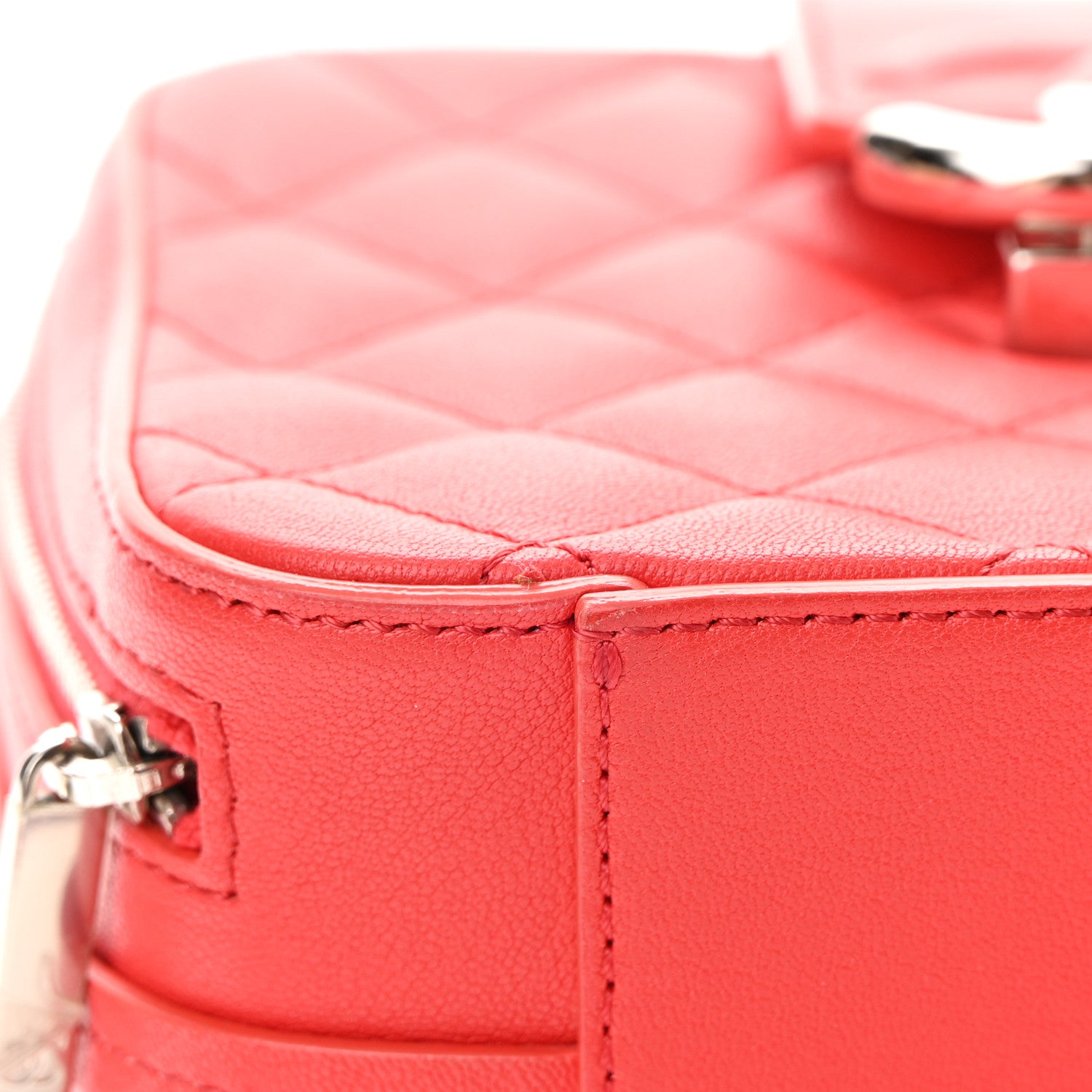Chanel Lambskin Quilted Mini CC Box Camera Bag Red 11 of 14