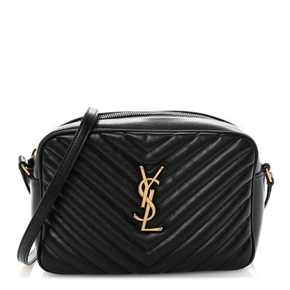 Saint Laurent Calfskin Matelasse Monogram Lou Camera Bag Black 1 of 10