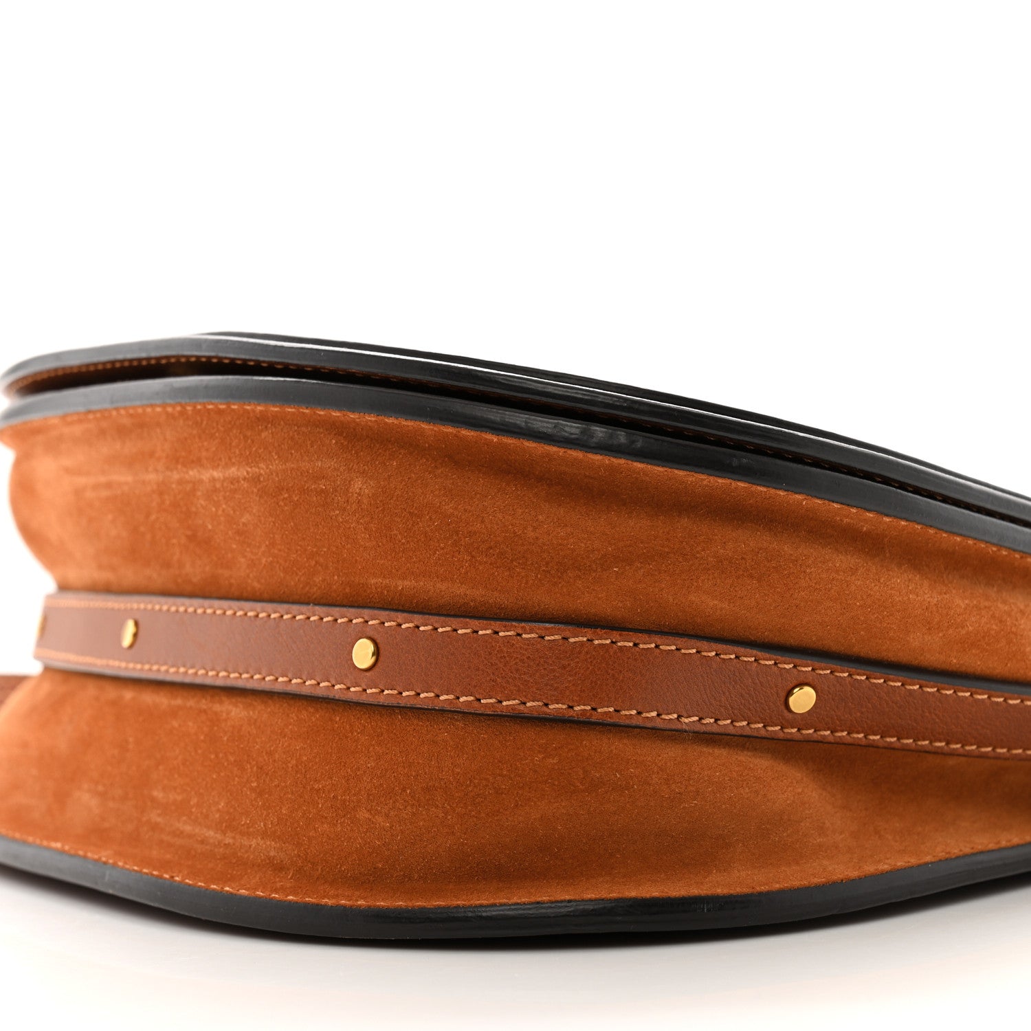 Chloe Calfskin Suede Medium Nile Bracelet Bag Caramel 10 of 15
