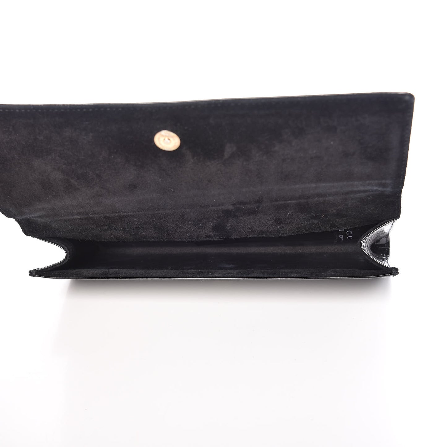 Patent Microguccissima Small Broadway Clutch Black
