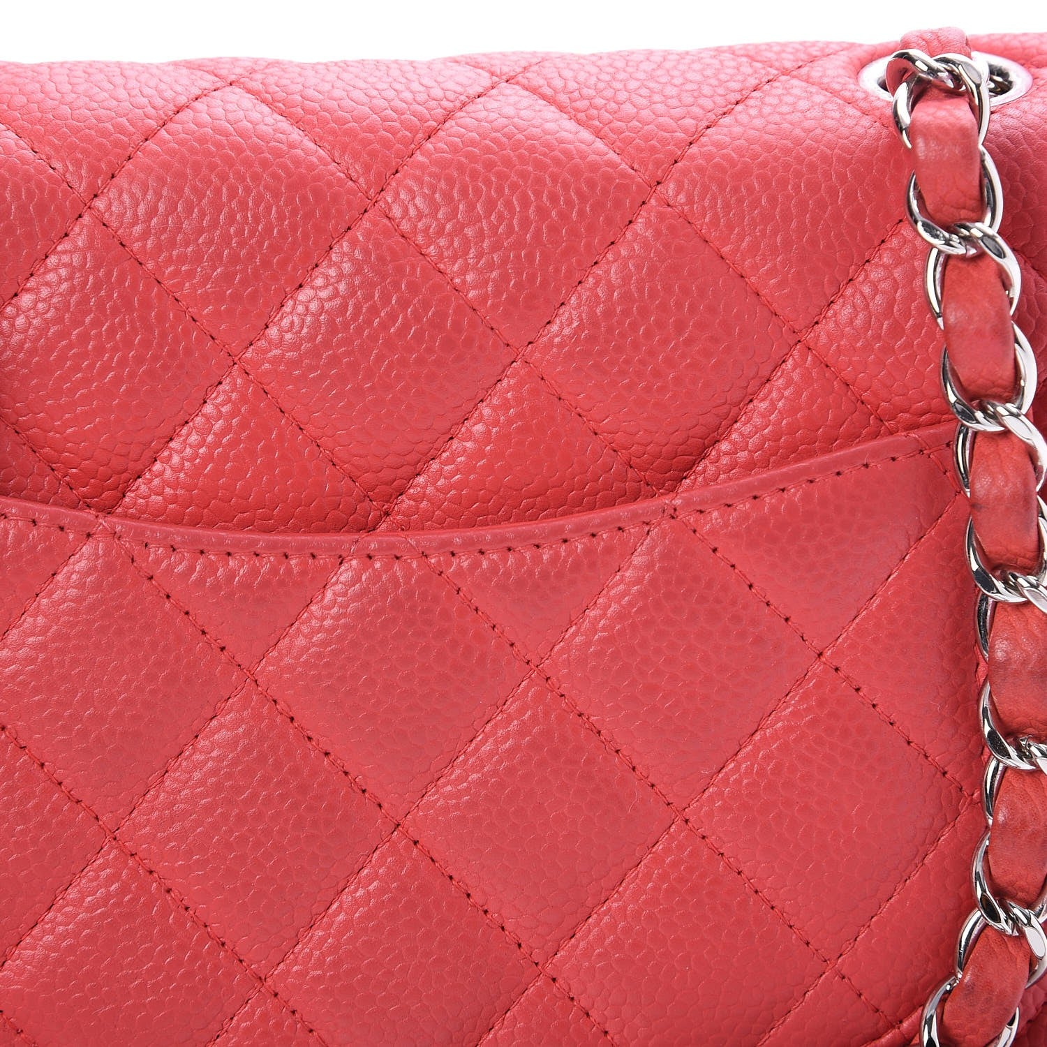 Chanel Caviar Quilted Mini Rectangular Flap Coral 8 of 9