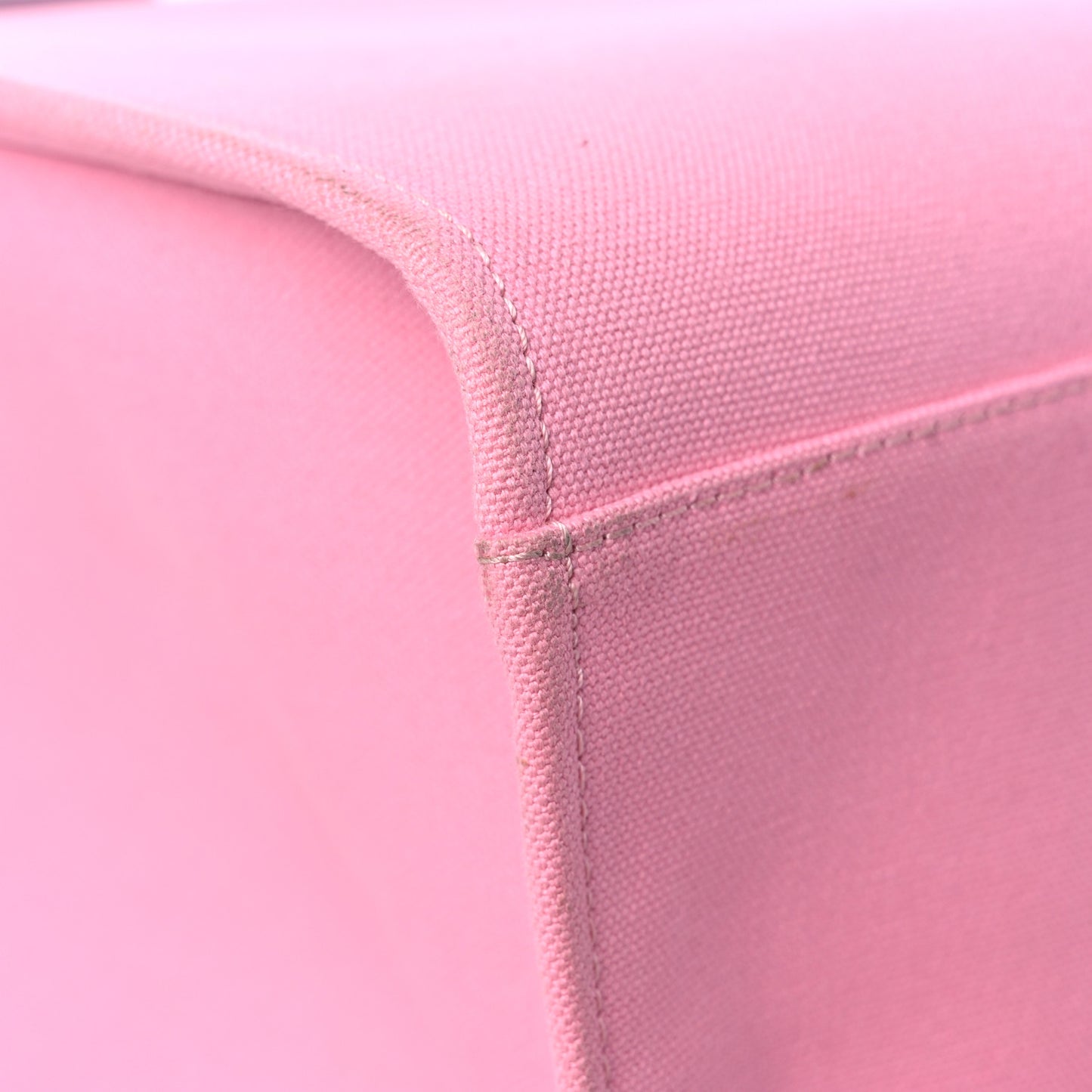 Canvas Suppler Calfskin Cabas GV Signature Tote Pink