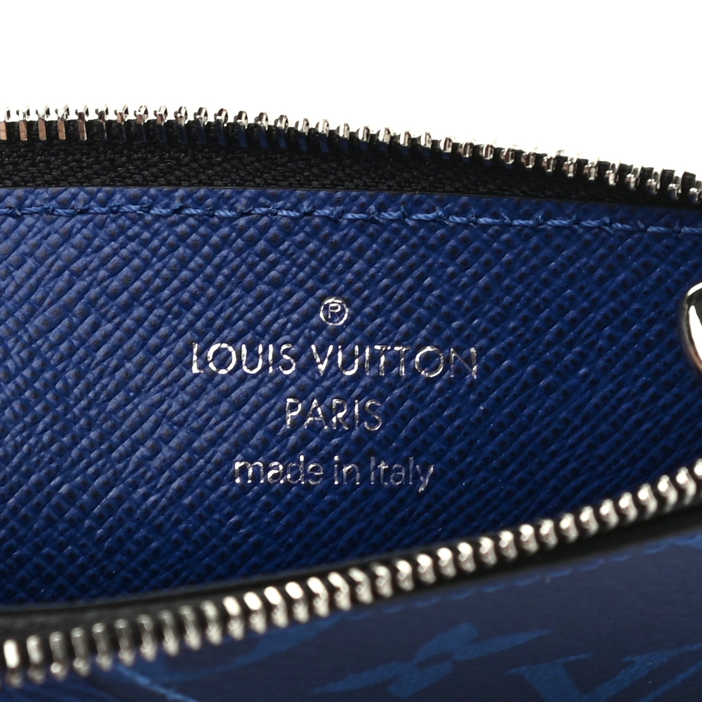 Monogram Taiga Coin Card Holder Cobalt