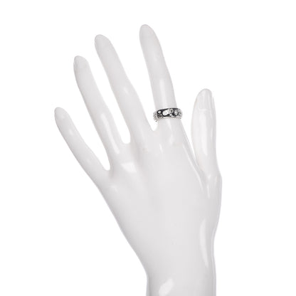 Gucci 18K White Gold Diamond 6mm Icon Band Ring 51 5.75 2 of 5