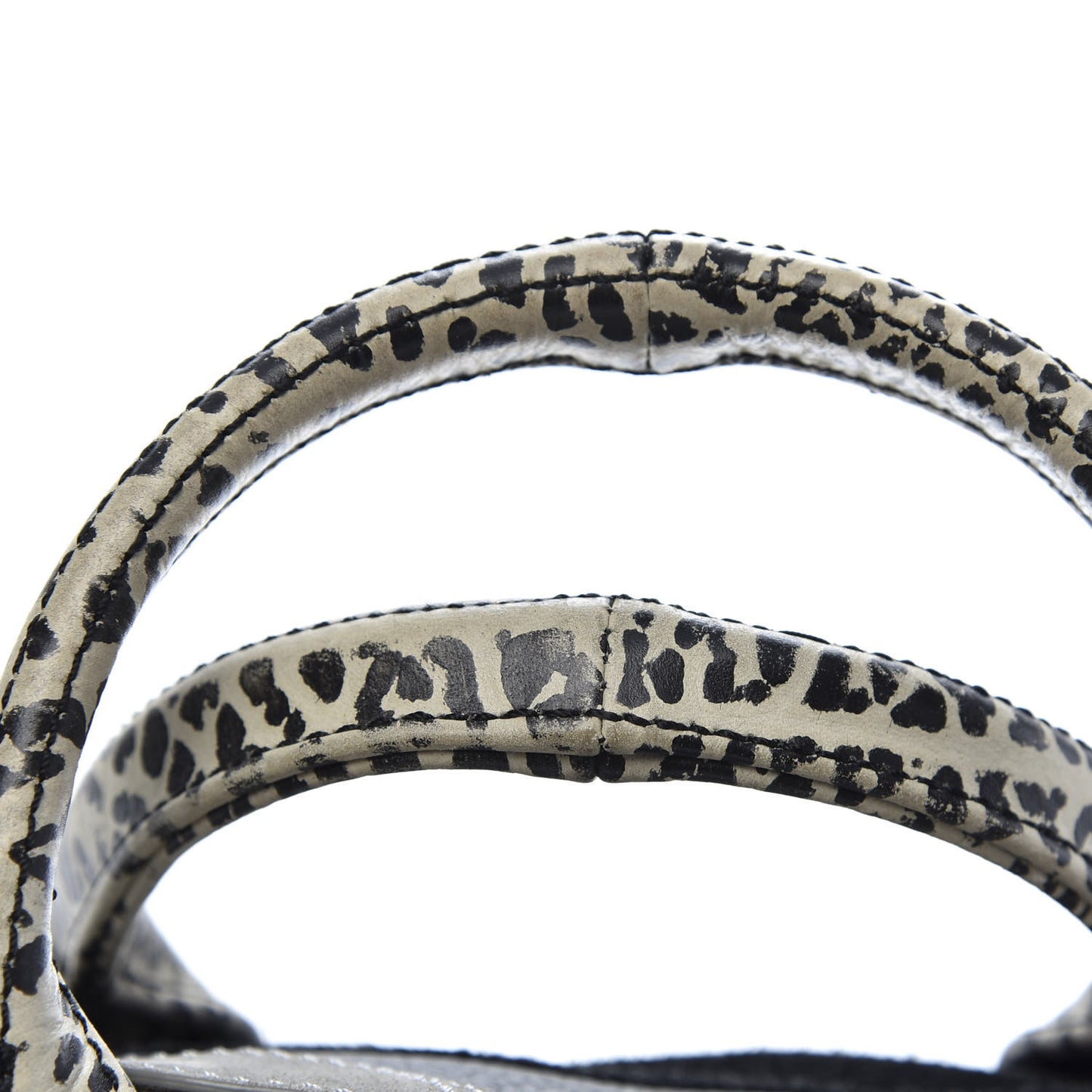 Pebbled Lambskin Suede Sneaker Rockie White Black Silver Hardware