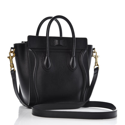 Celine Smooth Calfskin Nano Luggage Black 3 of 8
