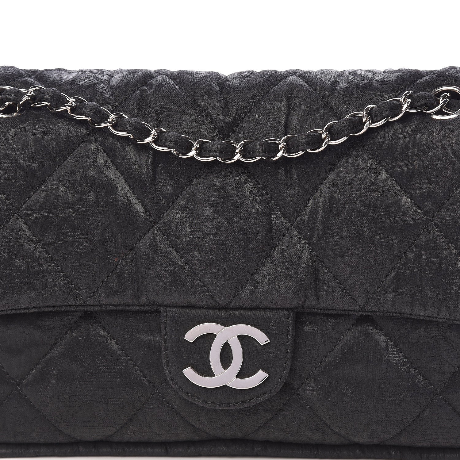 Chanel Coated Canvas Quilted Le Marais Flap Black 10 of 11
