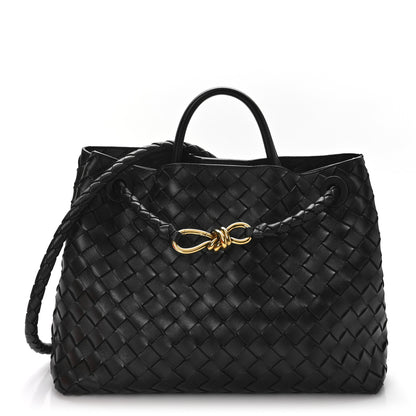 Bottega Veneta Nappa Intrecciato Medium Andiamo Shoulder Bag Black 1 of 8