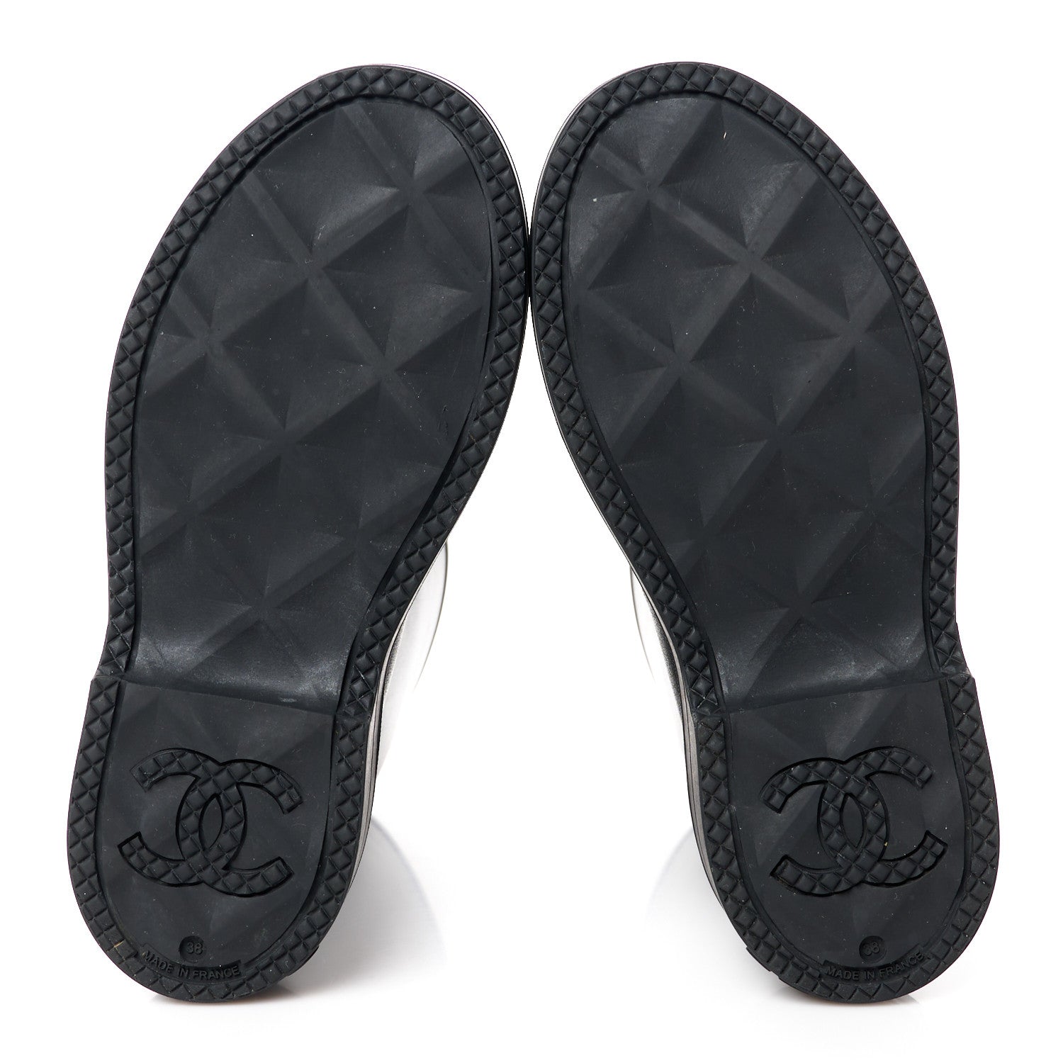 Chanel Caoutchouk CC High Boots 38 Black 5 of 11