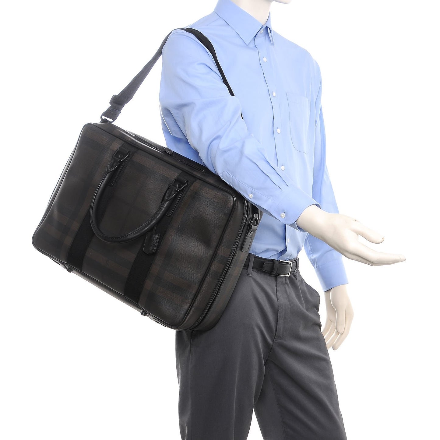 Smoked Check Carry On Travel Bag Chocolate