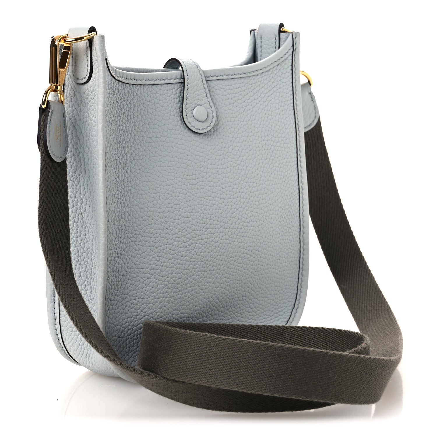 Hermes Taurillon Clemence Amazone Evelyne TPM Bleu Pale Etain 3 of 10
