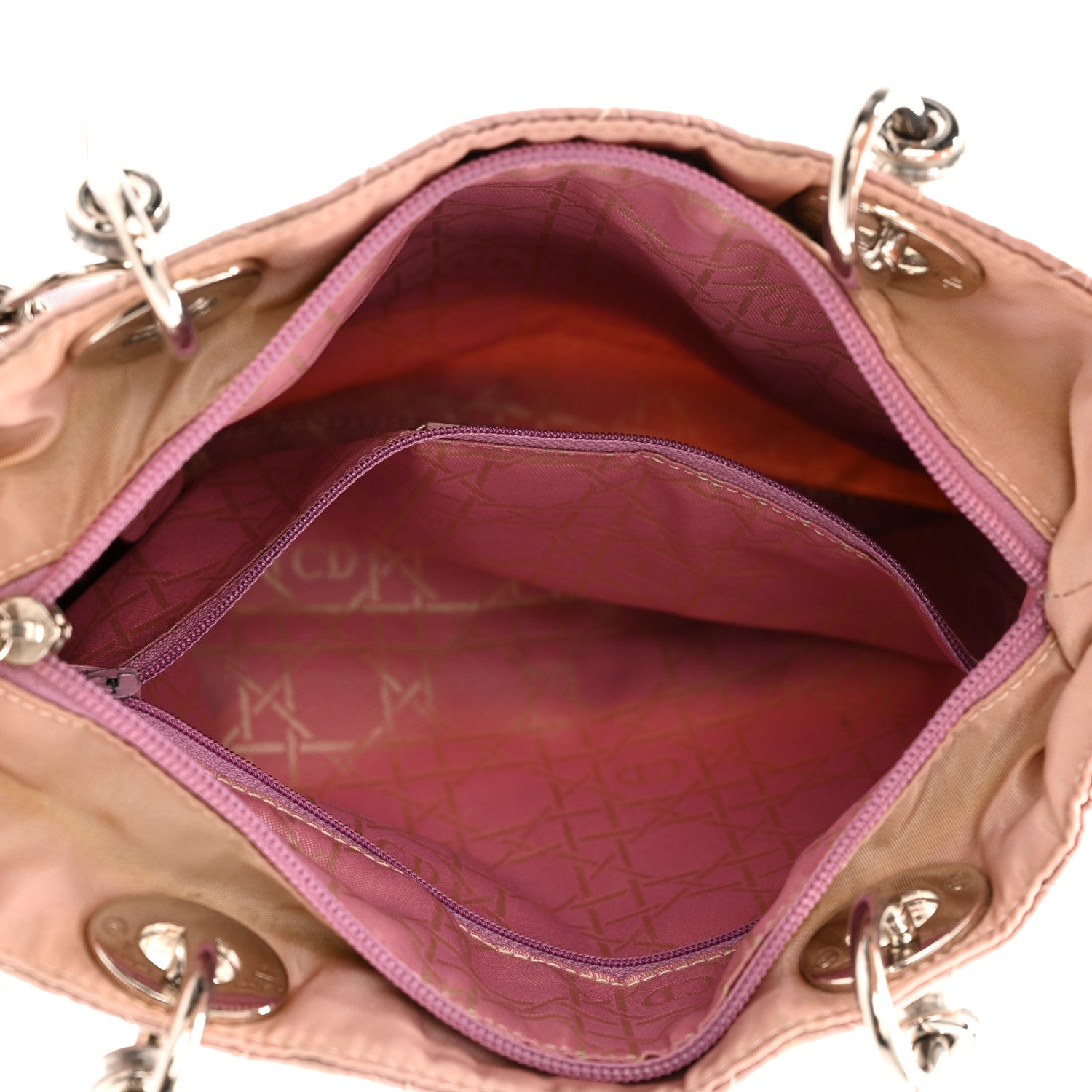 Christian Dior Lucite Nylon Cannage Medium Lady Dior Pink 5 of 10