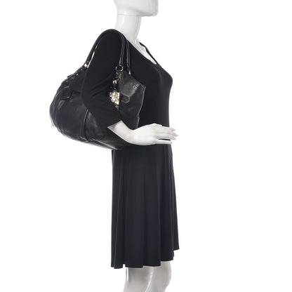 Prada Soft Calfskin Flap Shoulder Bag Black 2 of 14