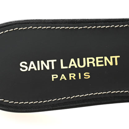 Saint Laurent Calfskin Tribute 05 Slide Sandals 36.5 Black 8 of 10
