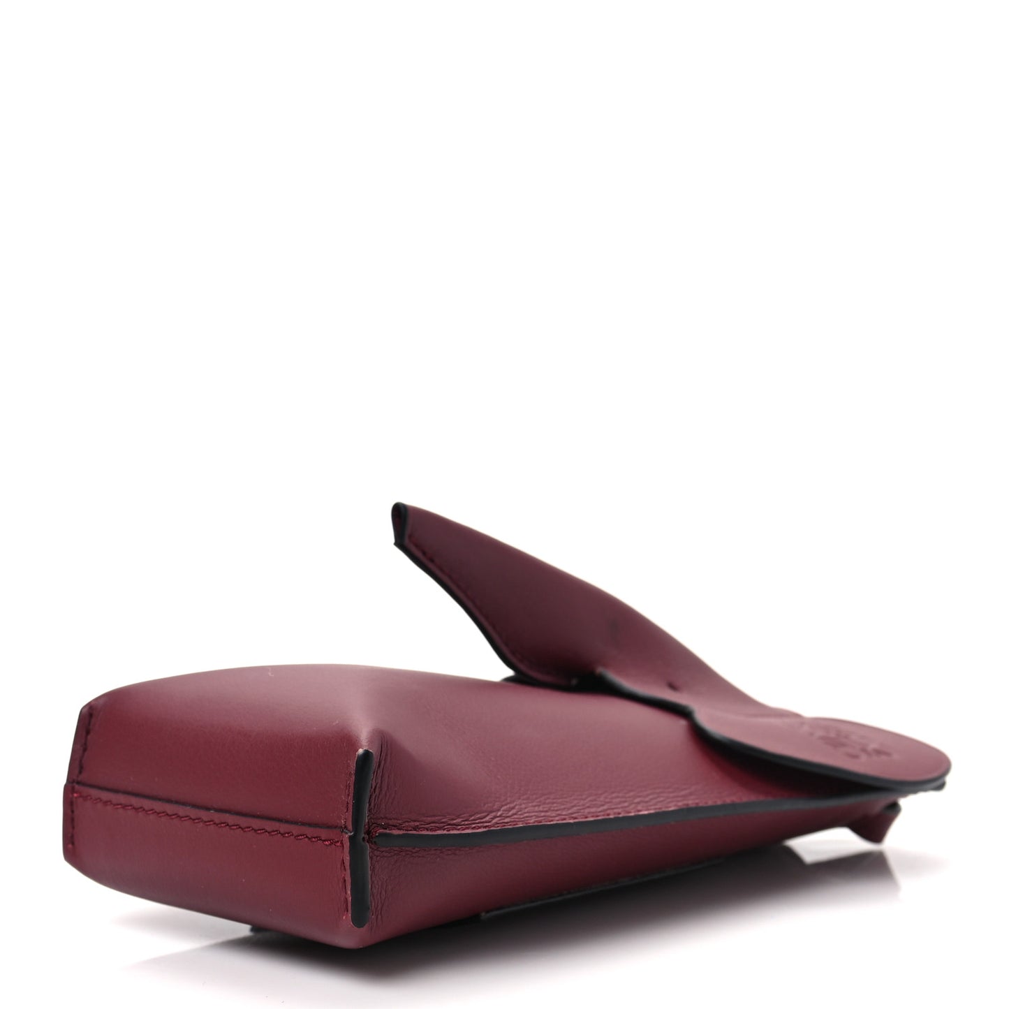 Calfskin Elephant Pouch Crossbody Bag Wine