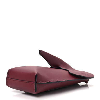 Loewe Calfskin Elephant Pouch Crossbody Bag Wine 8 of 8