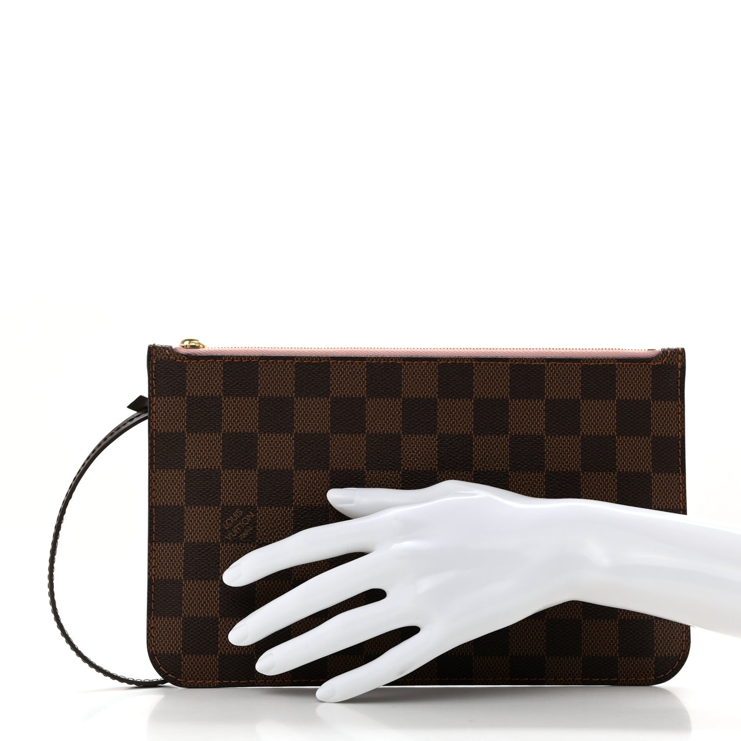 Damier Ebene Neverfull MM GM Pochette Rose Ballerine
