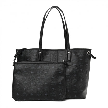MCM Visetos Medium Reversible Shopper Tote Black 1 of 15