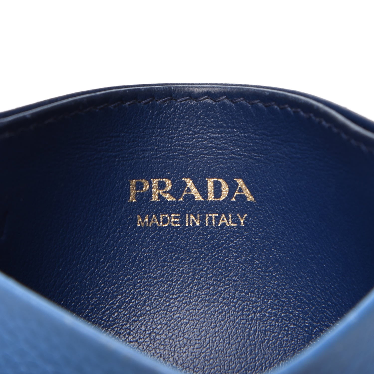 Prada Daino Colour Card Holder Mare Bluette 8 of 9