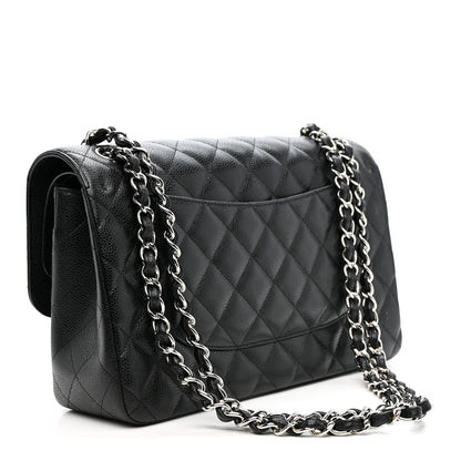 Chanel Caviar Quilted Jumbo Double Flap Black 3 of 11