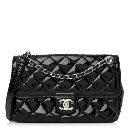 Chanel Patent Quilted Large Coco Shine Flap Black 1 of 13