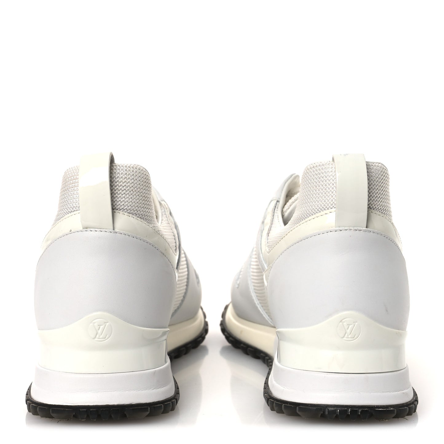 Calfskin Mesh Run Away Sneakers 37.5 White