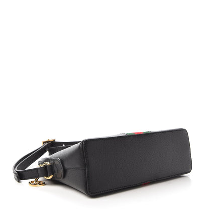 Gucci Calfskin GG Web Small Ophidia Dome Shoulder Bag Black 4 of 10