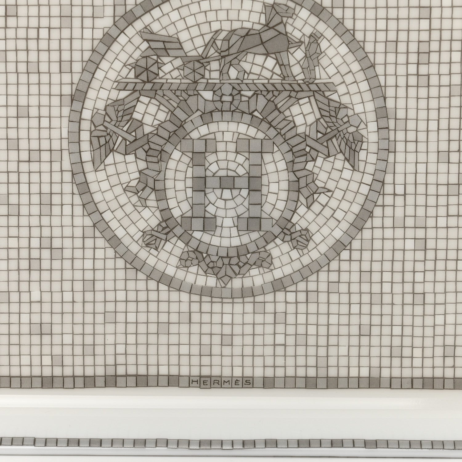 Hermes Porcelain Mosaique au 24 Platine Sushi Plate 3 of 6