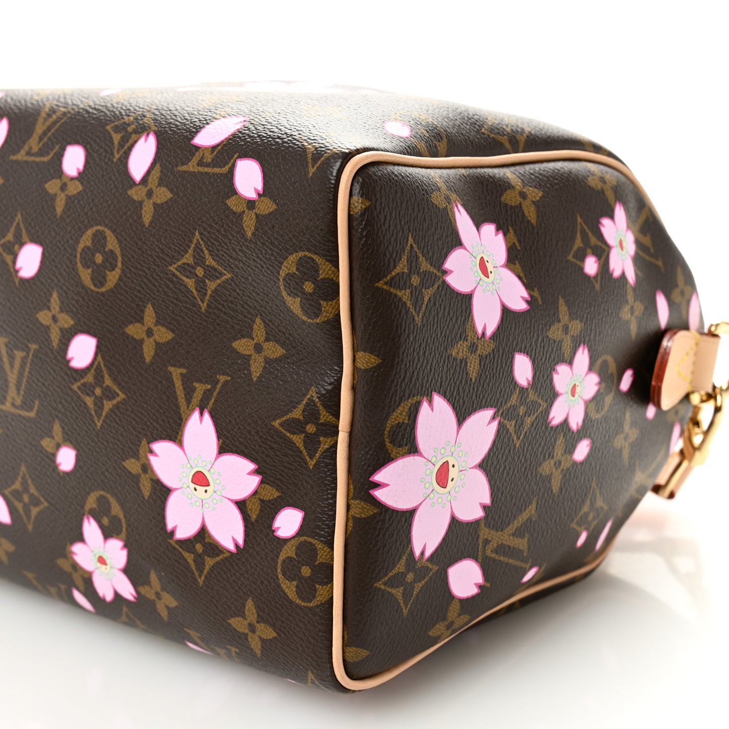 LV X TM Monogram Cherry Blossom Speedy Bandouliere 25 Sakura Brown