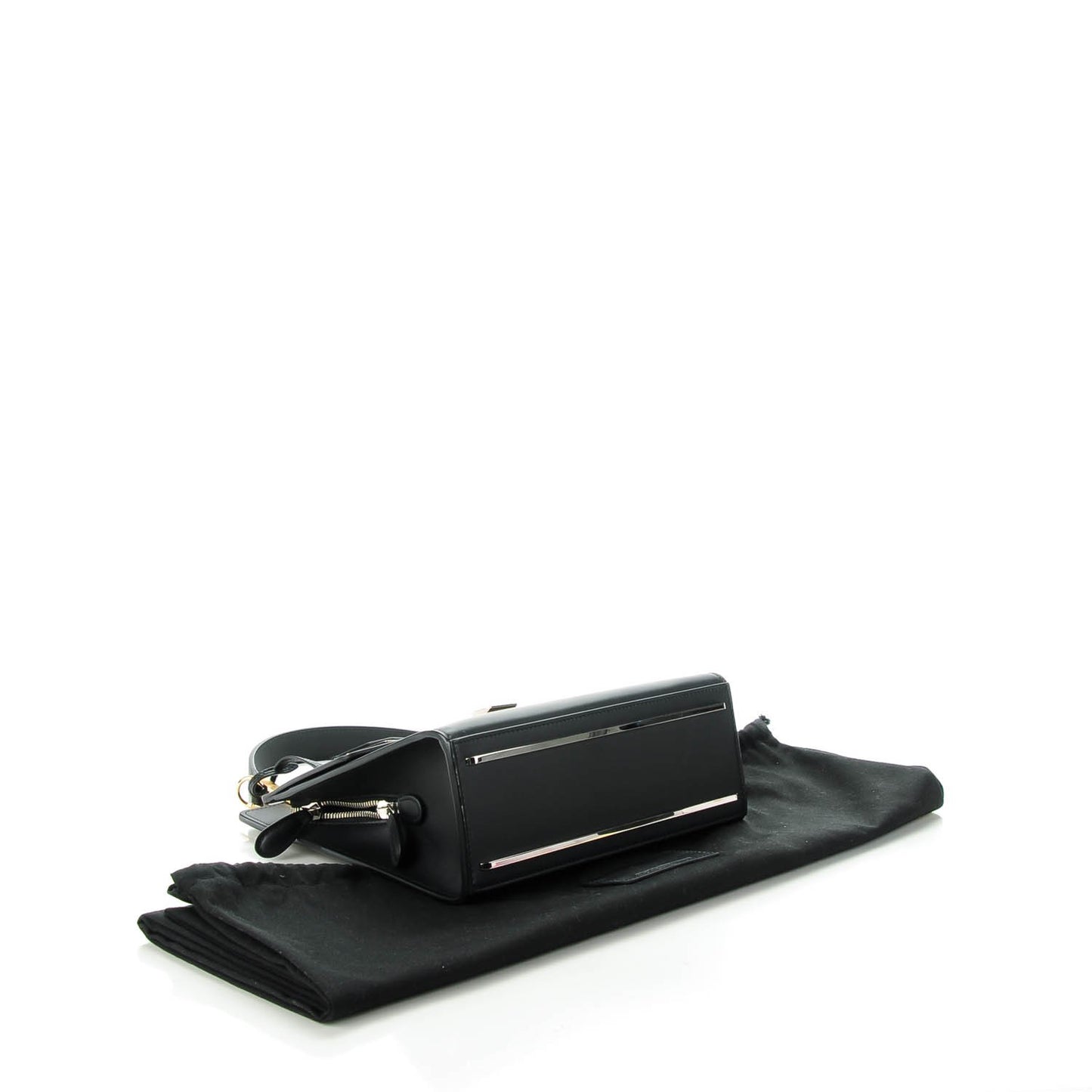 Calfskin Le Dix Zip Cartable S Bag Black