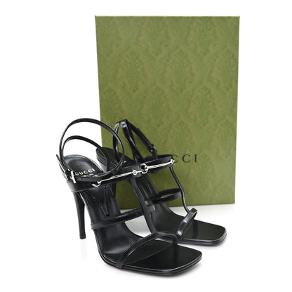 Gucci Nappa Regent Strappy Horsebit Sandals 39 Black 9 of 9