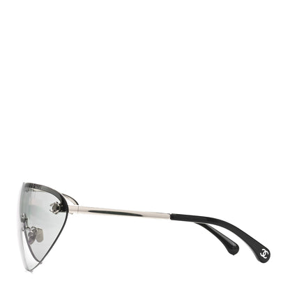 Chanel Metal Shield Sunglasses 71654 Silver 3 of 7