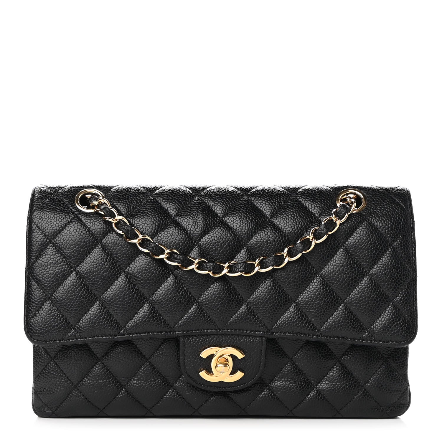 Chanel Caviar Quilted Medium Double Flap Black 1 of 13