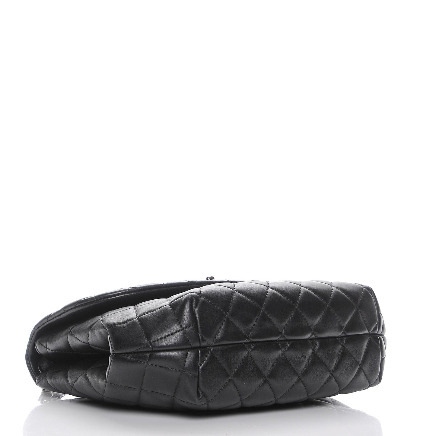 Lambskin Quilted Large Daily Supple Flap Black