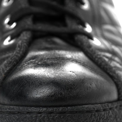 Chanel Lambskin Quilted High Top Sneakers 38 Black 8 of 8