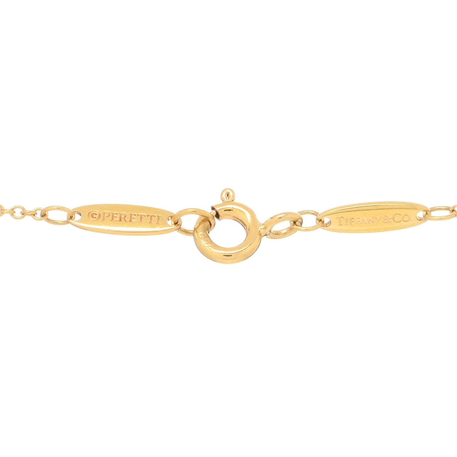 Tiffany 18K Yellow Gold Diamond .08ct Elsa Peretti Diamonds by the Yard Pendant Necklace 3 of 3
