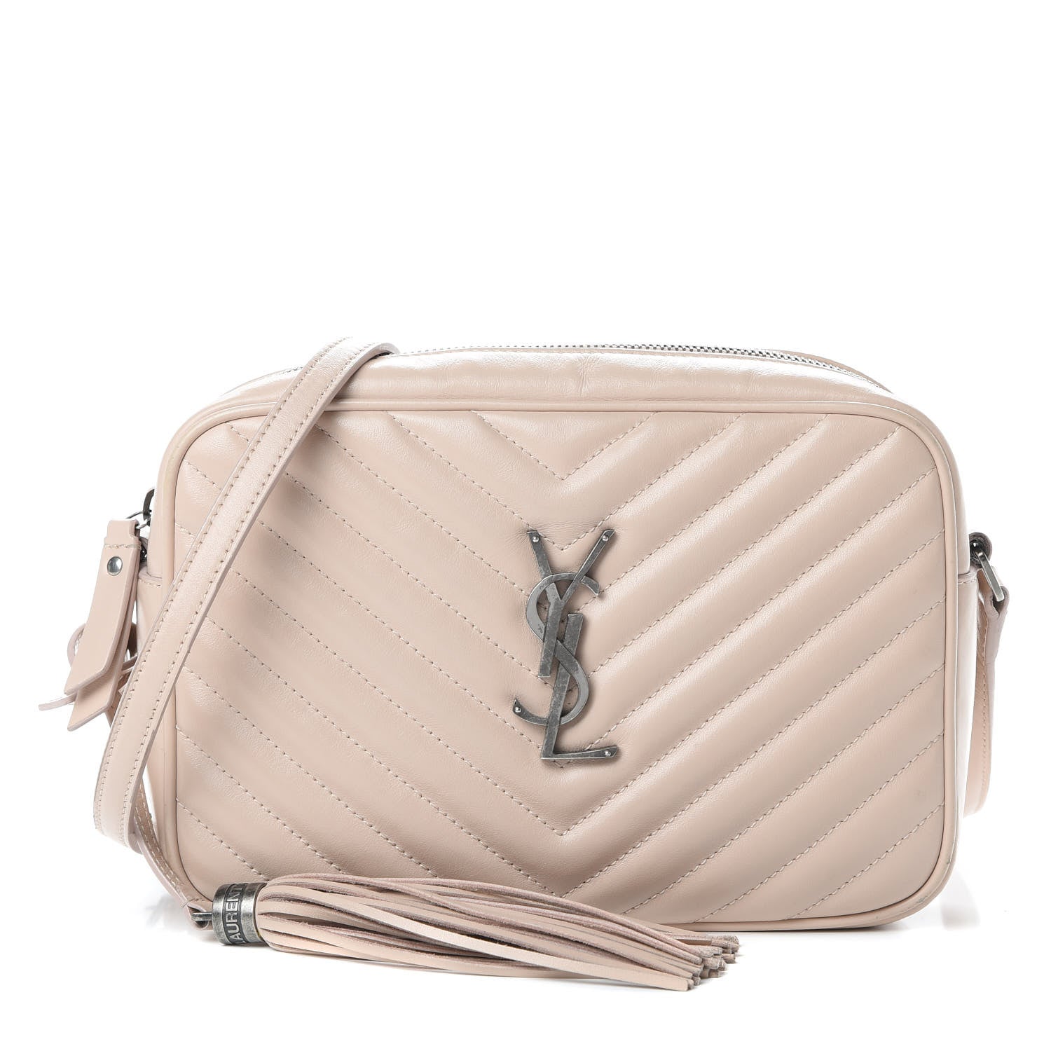 Saint Laurent Calfskin Matelasse Monogram Lou Camera Bag Marble Pink 1 of 14
