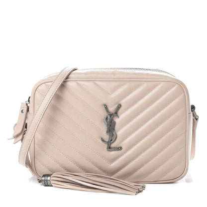 Saint Laurent Calfskin Matelasse Monogram Lou Camera Bag Marble Pink 1 of 14