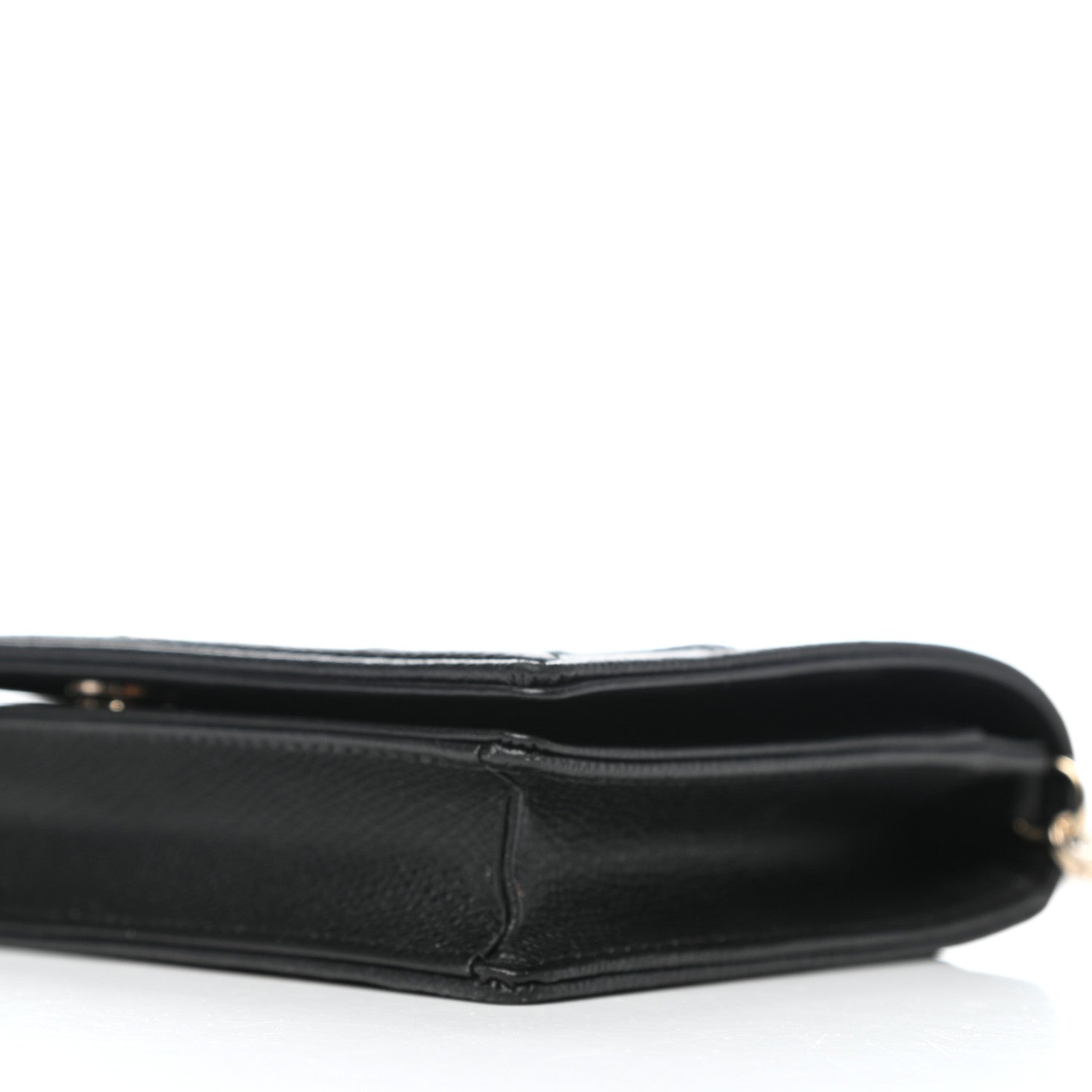 Christian Dior Grained Calfskin Diorama Wallet on Chain Pouch Black 10 of 12