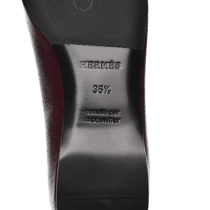 Hermes Patent Epsom Laura Ballerina Flats 36.5 Bordeaux 7 of 7