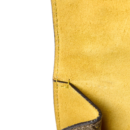 Gucci GG Supreme Monogram Suede Crystal Small Dionysus Shoulder Bag Beige Ebony Yellow 12 of 15