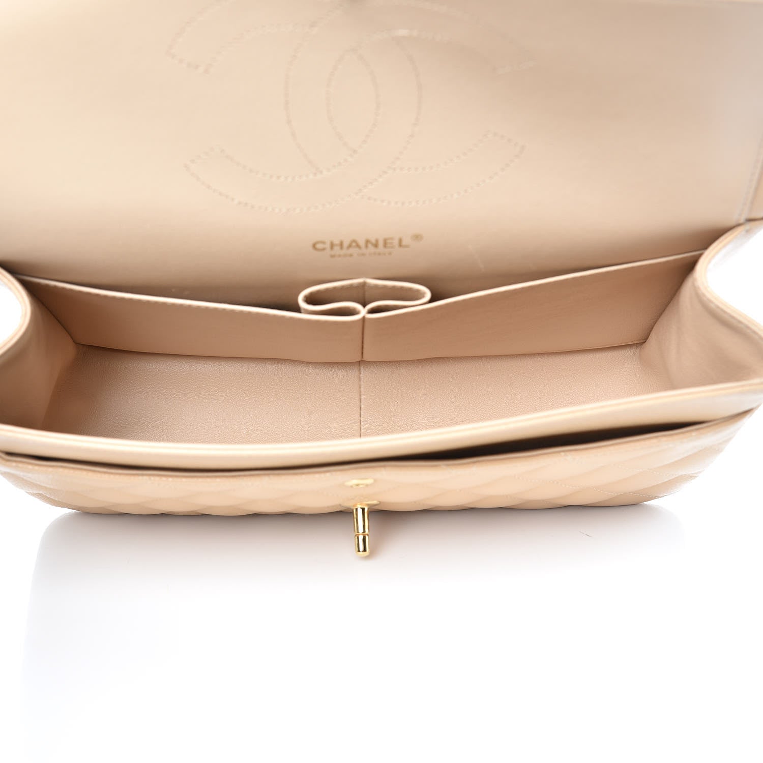 Chanel Caviar Quilted Jumbo Double Flap Beige Clair 5 of 9