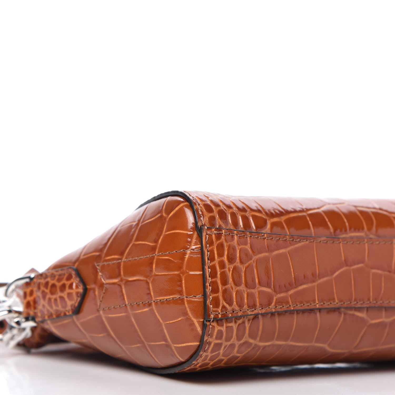 Givenchy Calfskin Crocodile Embossed Nano Antigona Tan 6 of 9